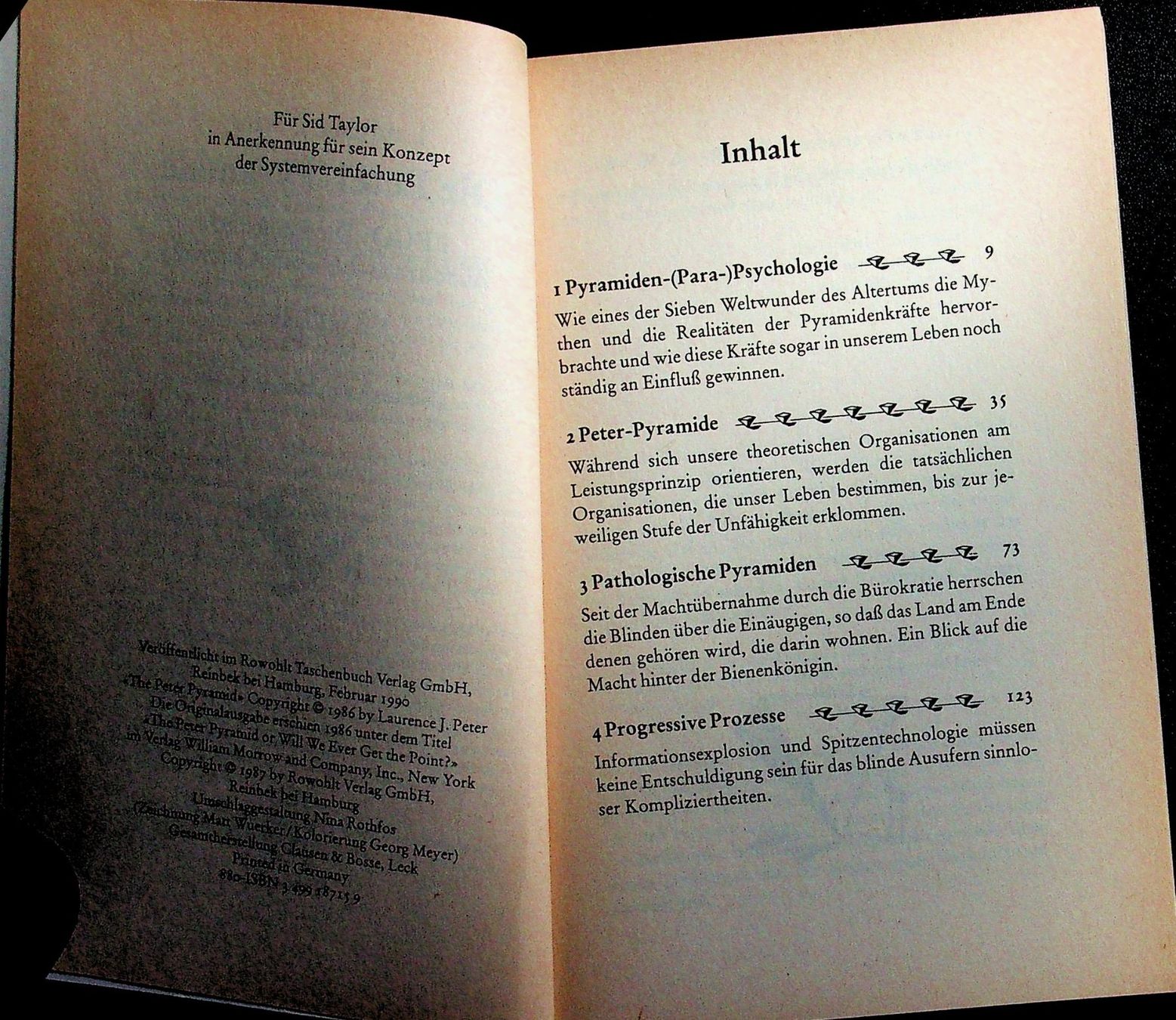 Livres: Die Peter Pyramide TB Rowohlt Verlag 1990 – D'occasion à Reitnau par Zaomir 3