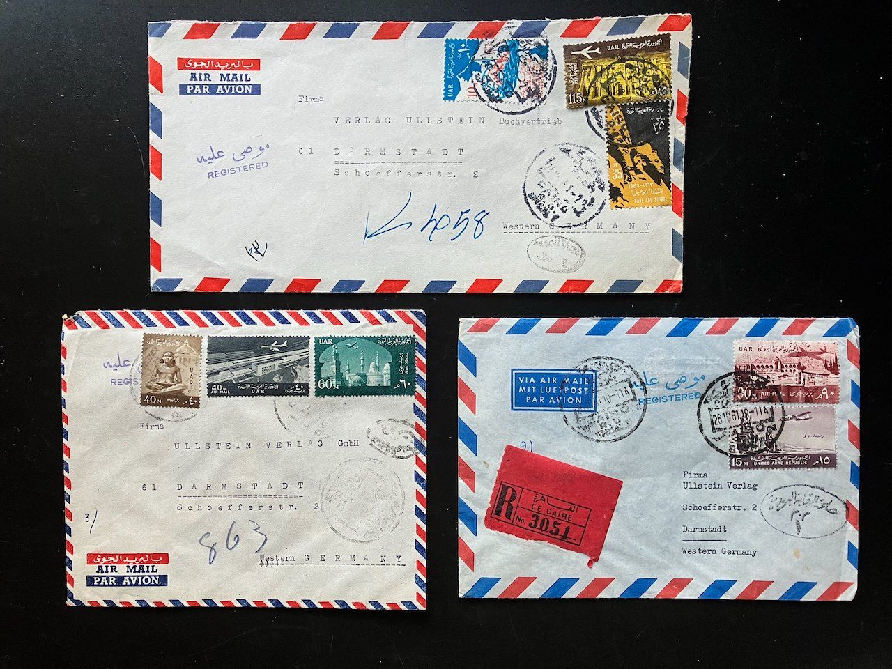 Tutti i francobolli: 13 Luftpostbriefe 1950-60er Jahre – Usato da Nesslau venduto da zueri6 1