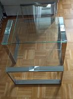 Couchtisch Glas Edelstahl guter Zustand 50x50cm