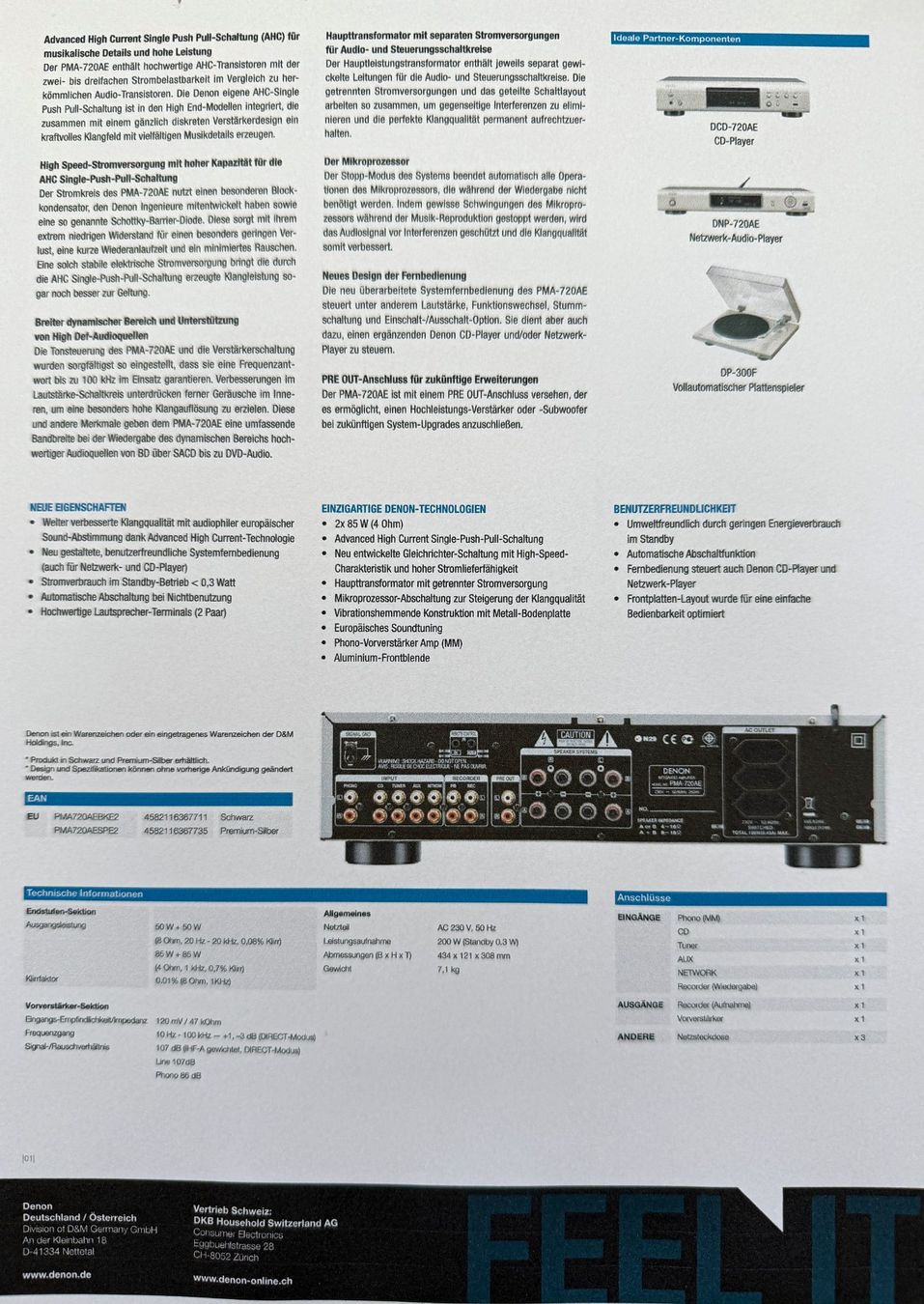 Denon Amplificatori: DENON PMA-720AE Vollverstärker – Usato da Ettingen venduto da bupy 3