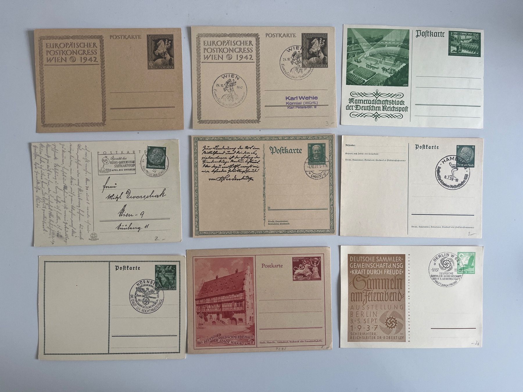 Alle Briefmarken: Ganzsachen Deutsches Reich - Karten – Gebraucht aus Adliswil von derrick0825