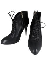 Karen Millen Bottines Cuir Noir Talons Aiguilles Taille 39