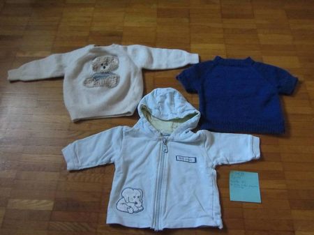 Lot de 3 pulls bébé taille 62