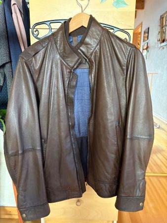 Herren Lederjacke Gr. M, braun, neuwertig für den Herbst!
