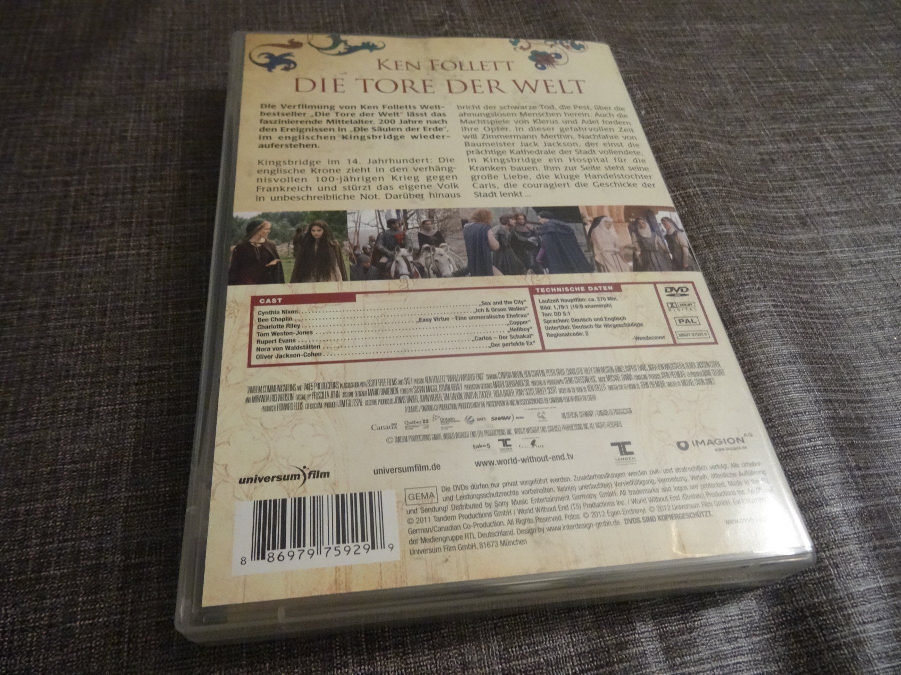 Tutti i DVDs: Ken Follett Die Tore der Welt DVD-BOX – Usato da Olten venduto da Disc-Verkauf 2
