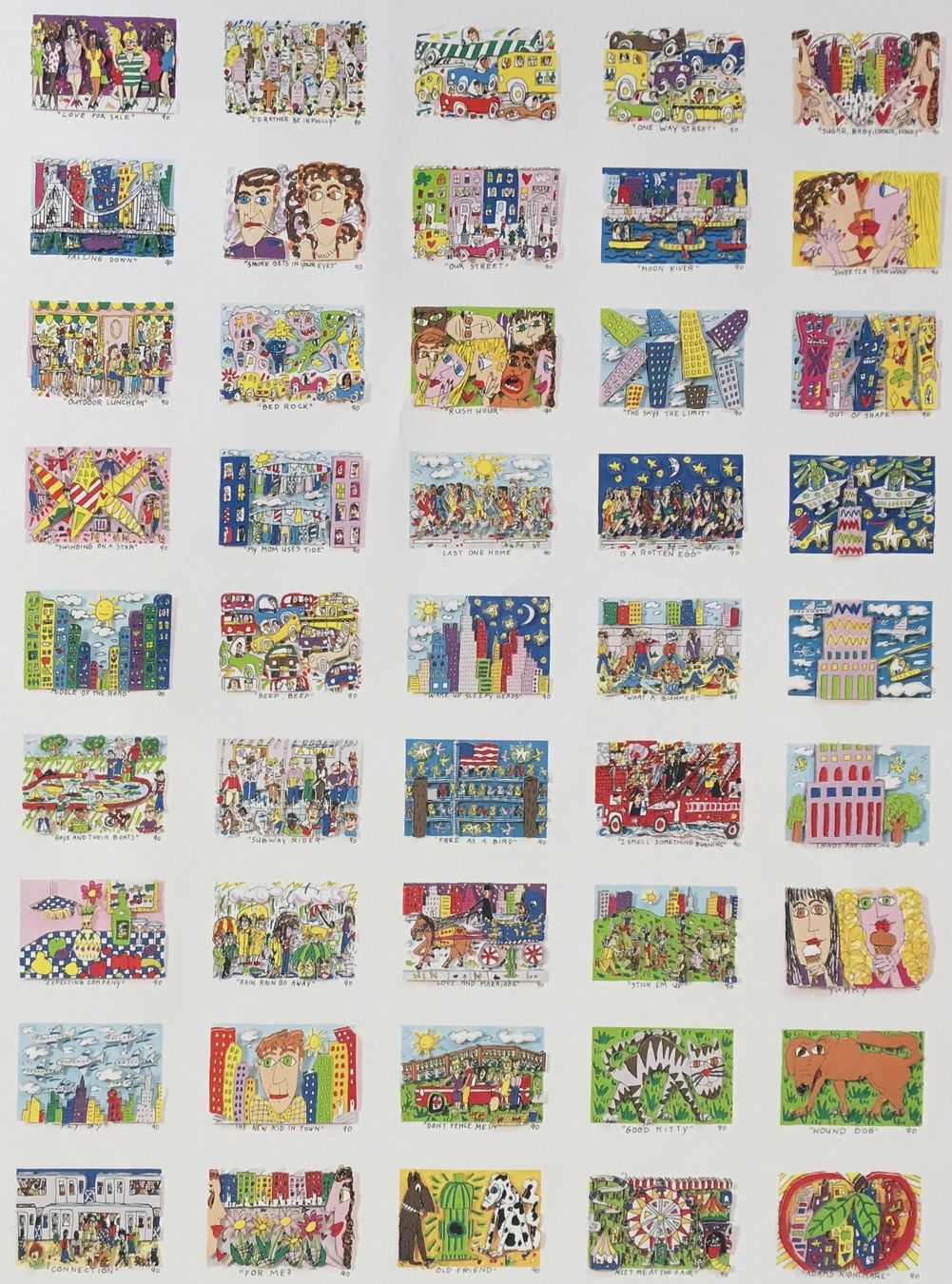 Grafica & Litografie: James Rizzi    "81 Rizzi Prints on the wall" – Usato da Nennigkofen venduto da waltraub 3