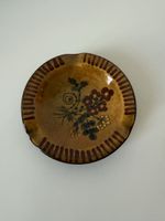 Kleine Keramik Aschenbecher handgemacht, mit Blumenmotiv 🌻