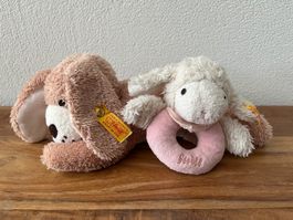 ★ STEIFF ★ Gute Nacht Hund & Greifling Schaf