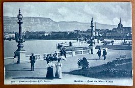 Genève - Animation au Quai du Mont Blanc 1905