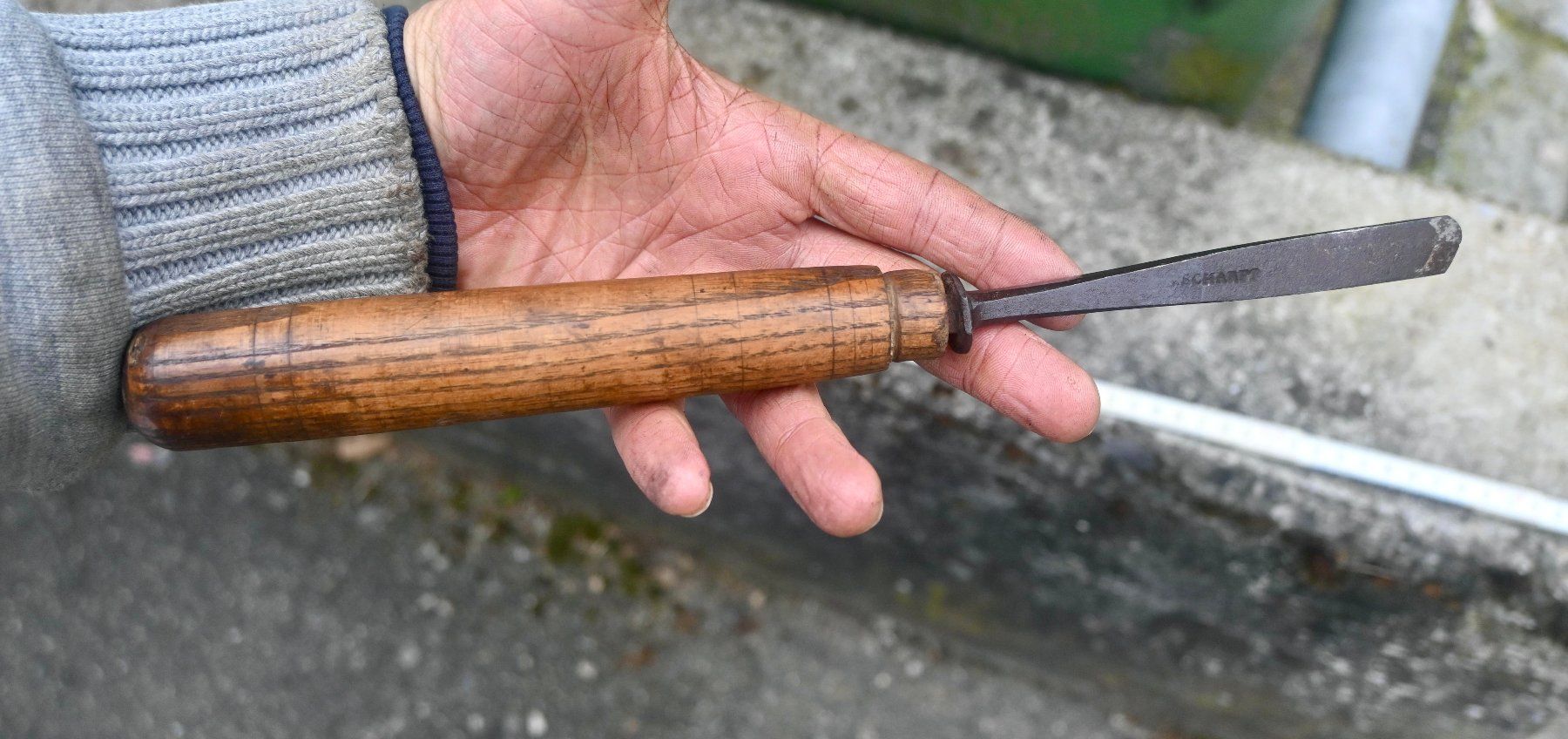 Alle Werkzeuge: ANTIKER mit langem stiel STECHBEITEL länge 29cm "scharf" – Gebraucht aus Pfaffhausen von mono_rec