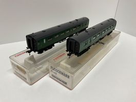 Fleischmann H0, 5148 2Stk, Englische Wagen, Top, Neuwertig