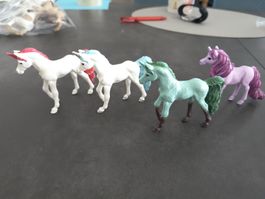 4 Einhorn Figuren Schleich Spielzeug guter Zustand
