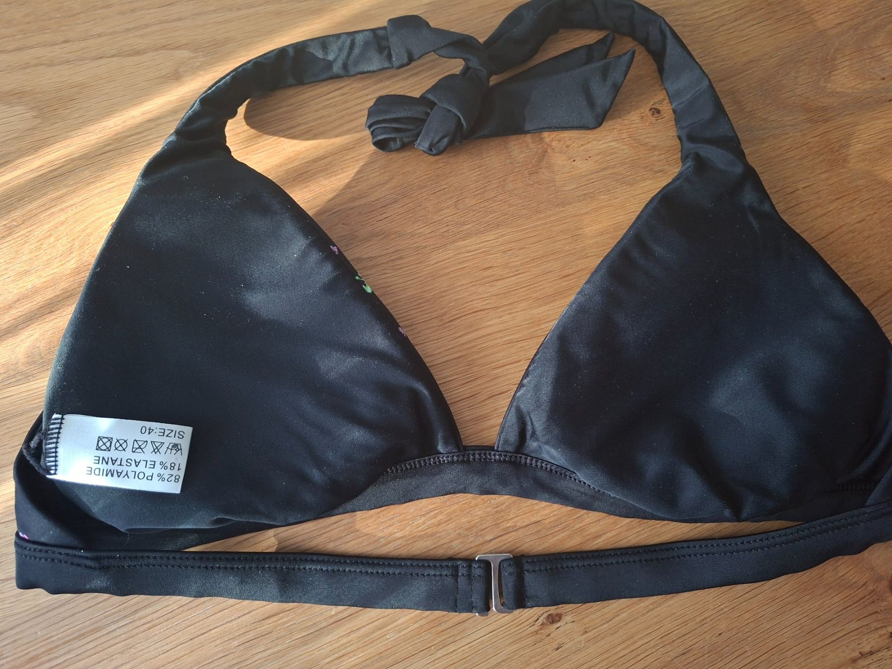 Costumi da bagno & Bikini: Bikini Gr. 38/40 BLACKOUT schwarz mit Blumen – Nuovo (secondo la descrizione) da Rüttenen venduto da Pinie14 5