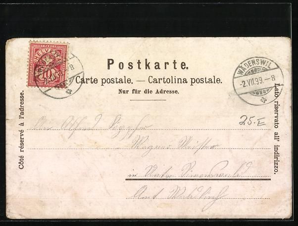 Cartes postales: Litho Einsiedeln, Gesamtansicht, Kloster – D'occasion à Berlin par bartko-reher 1
