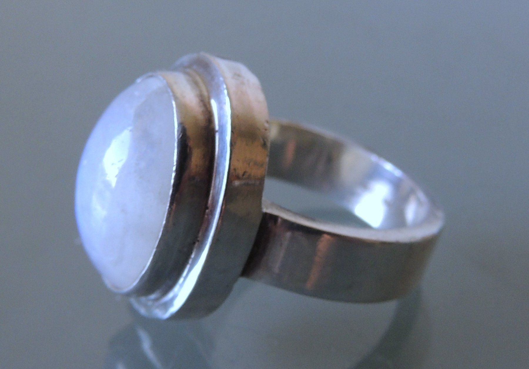 Anelli: Rainbow moonstone Silber 925 Fingerring Gr. 53 – Usato da Waldenburg venduto da schaller707 2