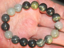 Armband B-1112 – Smaragd Grüner Jaspis 12mm Perlen elastisch