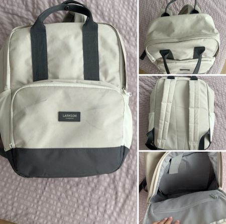 Rucksack Larkson Hamburg beige grau wie neu