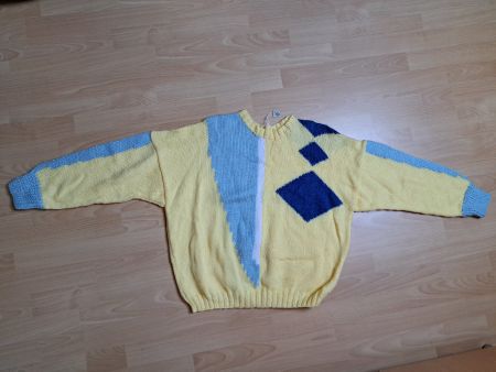Baumwoll-Pullover, Handgestrickt, Einzelexemplar