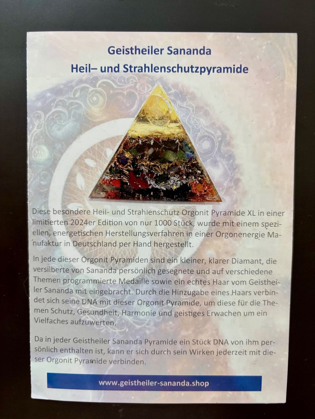 Minerali & Pietre curative: Sananda_Limitierte Heil- u. Strahlenschutzpyramide – Usato da Sugiez venduto da Top_Second 3