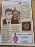 Münzbrief USA, John F. Kennedy - 1/2 Dollar Silber 1965