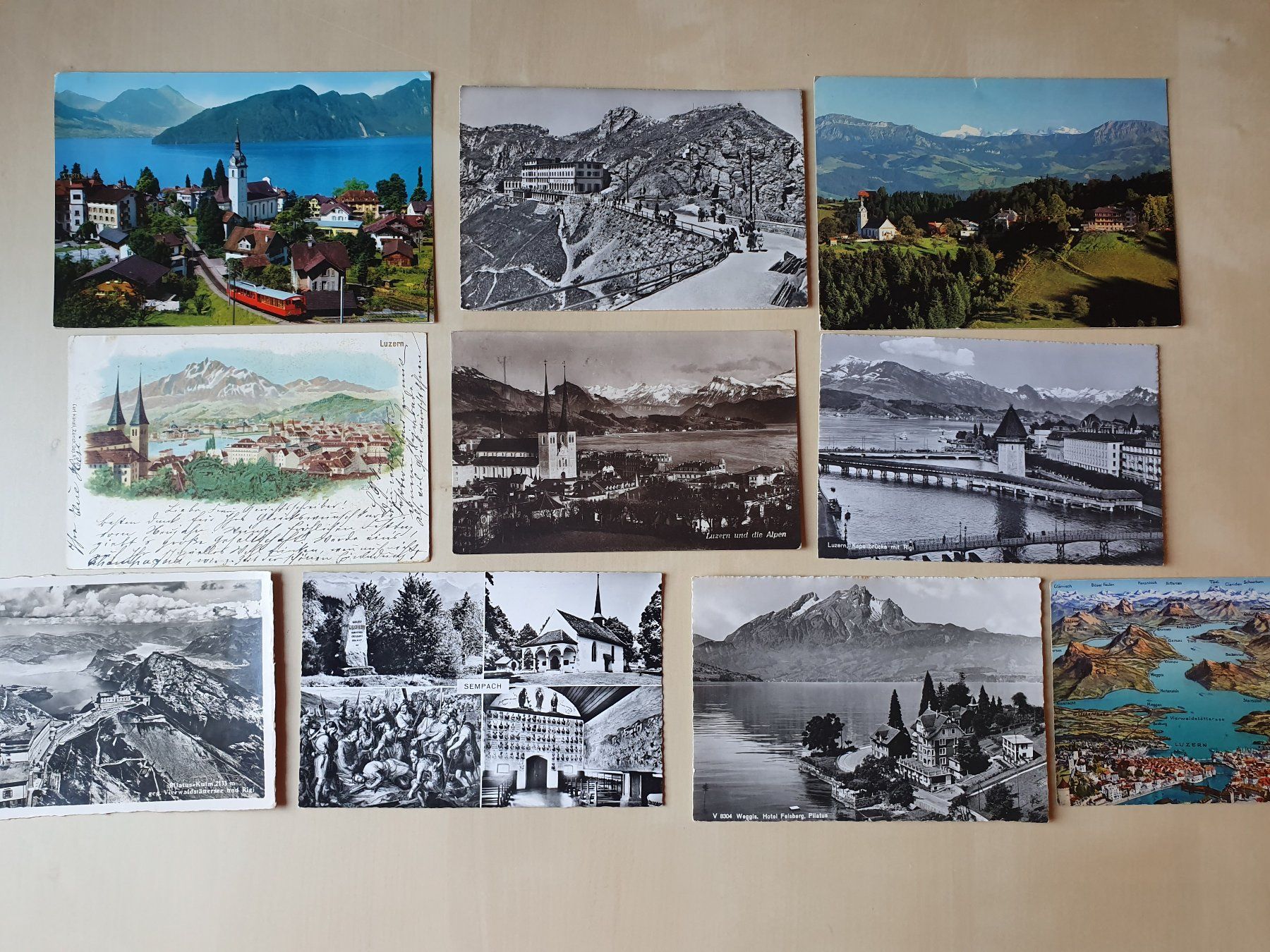 Ansichtskarten: 10 x Karten Luzern ab 1902 – Gebraucht aus Stansstad von collectorsshop