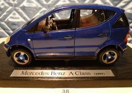 Mercedes-Benz A-Class 1997 Modellauto blau Metall Sammler...