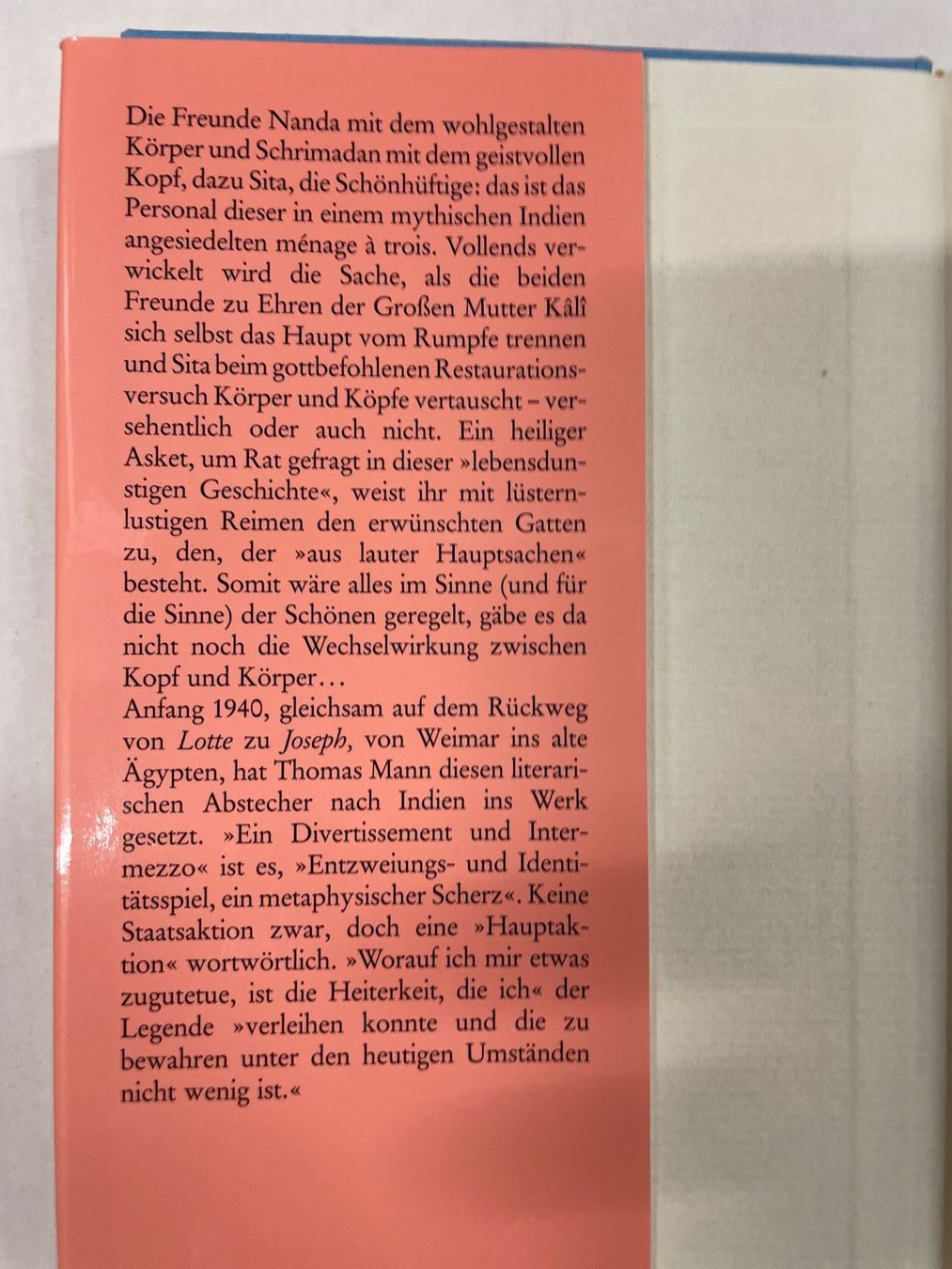 Libri: THOMAS MANN - Die Vertauschten Köpfe (1993) – Usato da Frasnacht venduto da GracyStore 1