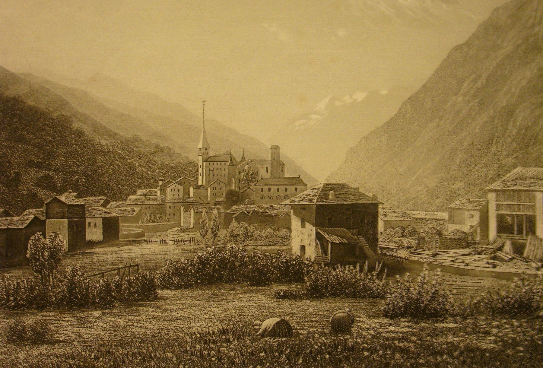 Incisioni: VISP, STAHLSTICH 1865 – Usato da Grüningen venduto da Kartensammler 2