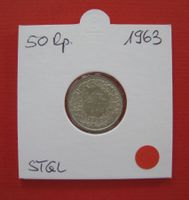 50 Rappen 1963, stempelglanz ( rote Markierung )