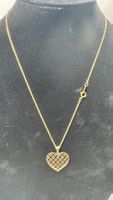 14k Gelbgold Halskette mit Herzanhänger 1.98g 50cm neuwertig