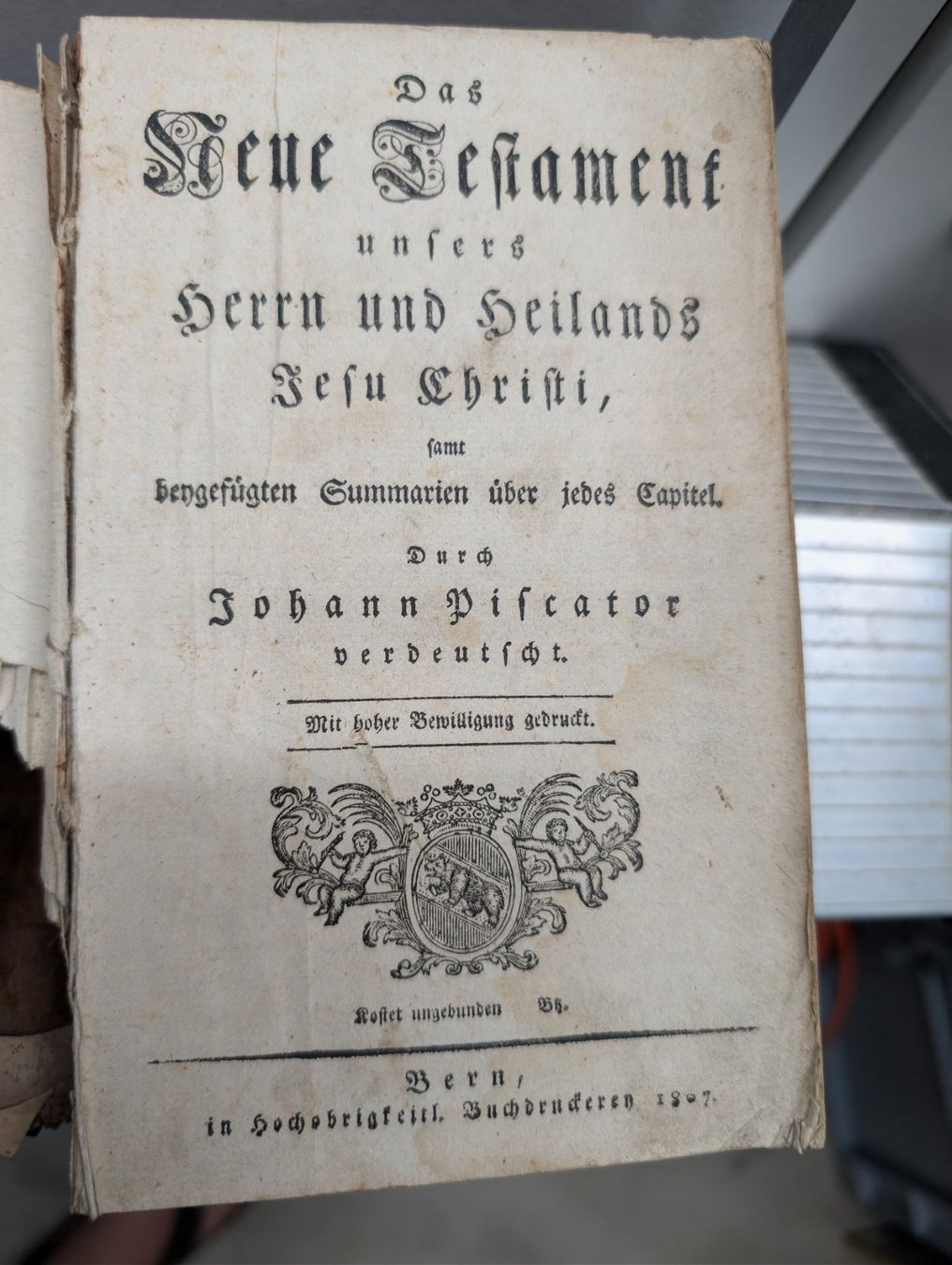 Libri: Antikes Buch neues Testament 1807 – Usato da Wynau venduto da Zebrafurz 1