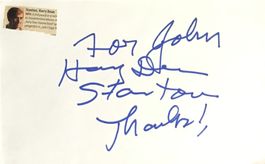 Harry Dean Stanton 1926-2017 Autogramm signiert Karte15x21cm