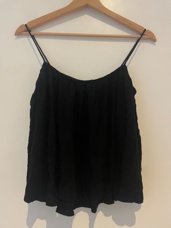 cropped top / Trägershirt weekday Gr. 34 Viskose & Leinen