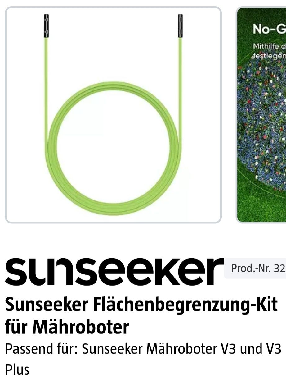 Rasenmäher: Sunseeker Mähroboter Flächenbegrenzung-Kit – Neu (gemäss Beschreibung) aus Stein am Rhein von Sony55