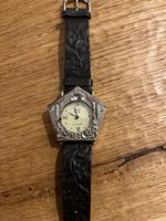 KooKoo Armbanduhr Kuckucksuhr Design Edelstahl Leder