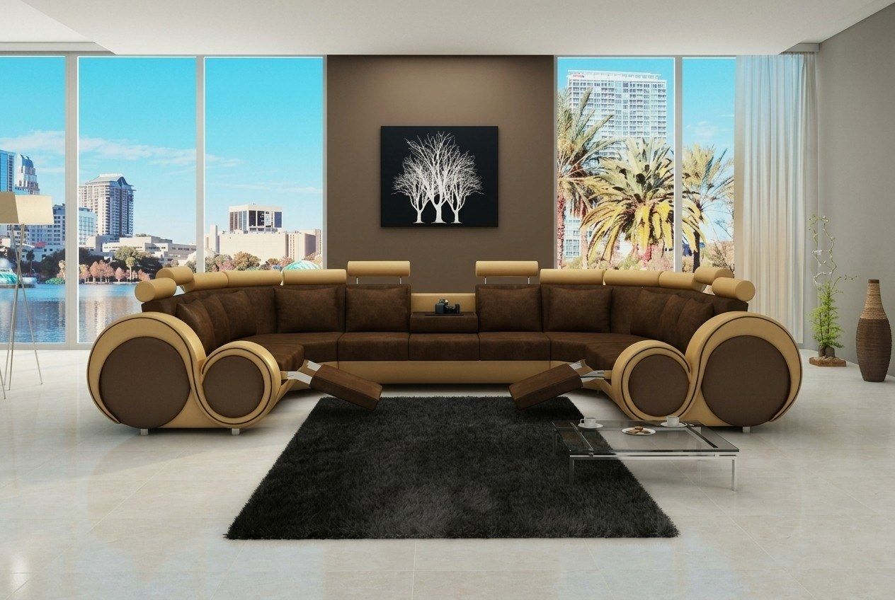 Divani: Ecksofa U Form Sofa Couch Polster Ecksofa Wohnlandschaft – Nuovo e nell'imballaggio originale da Zug venduto da jvmoebel-schweiz 4