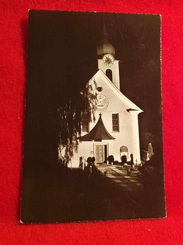 Ansichtskarten: Bauen Uri Kirche beleuchtet – Gebraucht aus Küttigen von Melisch1000