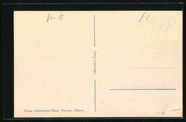 Cartoline postali: Elm, Ortspartie mit Kirche und Bergblick – Usato da Berlin venduto da bartko-reher 1