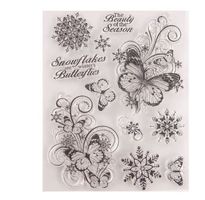 Neues Set  Motivstempel  floral, Schmetterlinge, Kristalle