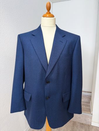Holland & Sherry Herren Sakko Gr. 50 Blau 100% Schurwolle