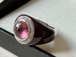 Ring Ti Sento, Amethyst, Silber 925, Emaille (NEU), Gr. 53