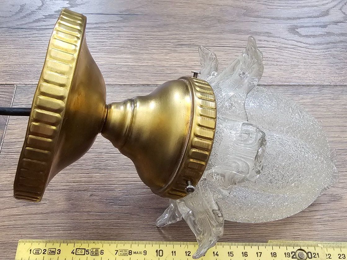 Kronleuchter & Deckenlampen: Lampe 1910 bis 1920 mit Eisglas – Gebraucht aus Kirchleerau von Hauselmann