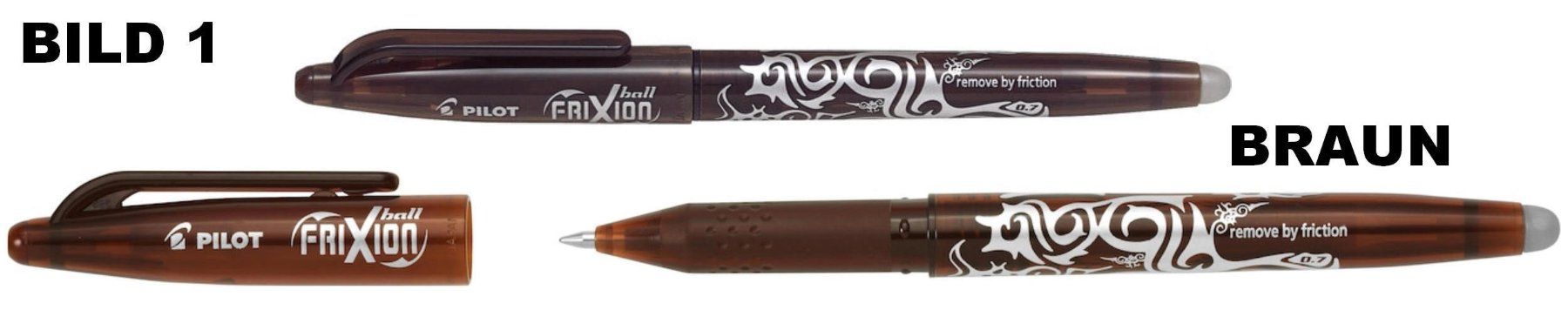 Pilot Penna & Evidenziatori: Pilot Roller mit Deckel ** Frixion Ball 07 ** BRAUN – Nuovo (secondo la descrizione) da Strengelbach venduto da Mozi1