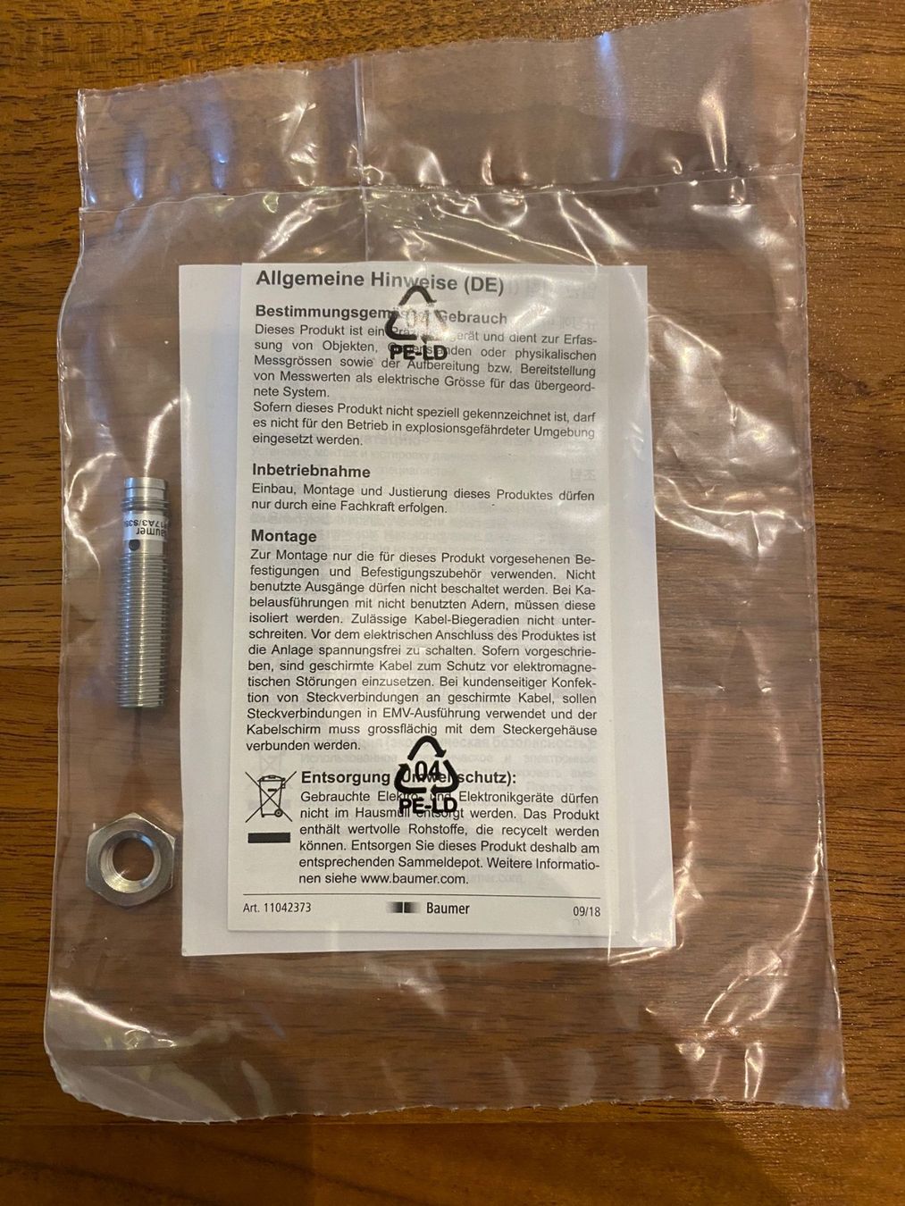 Componenti elettronici: Baumer Sensor IFRM 08P17A3/S35L – Nuovo e nell'imballaggio originale da Niederwil SG venduto da SuisseArchive 1