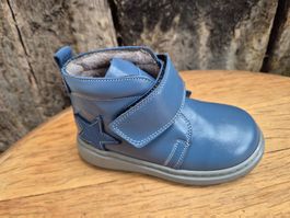 DENO Kinderboots Echtleder Stiefel gr24 Blau💕Herzig(403)