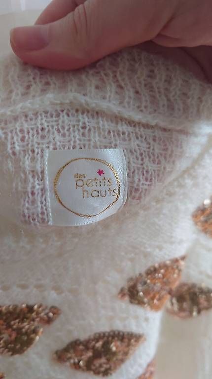 Maglioni & Felpe: Pull blanc doré maille en laine Des petits hauts – Usato da Lausanne venduto da kit_7j6s 3