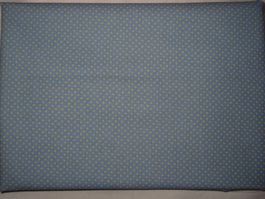 Baumwollstoff hellblau & gelbe Tüpfli Reststück!