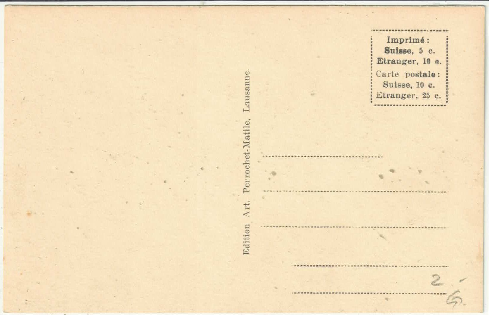 Cartoline postali: Lausanne - Hotel Royal – Usato da Ettingen venduto da Kartenplanet 1