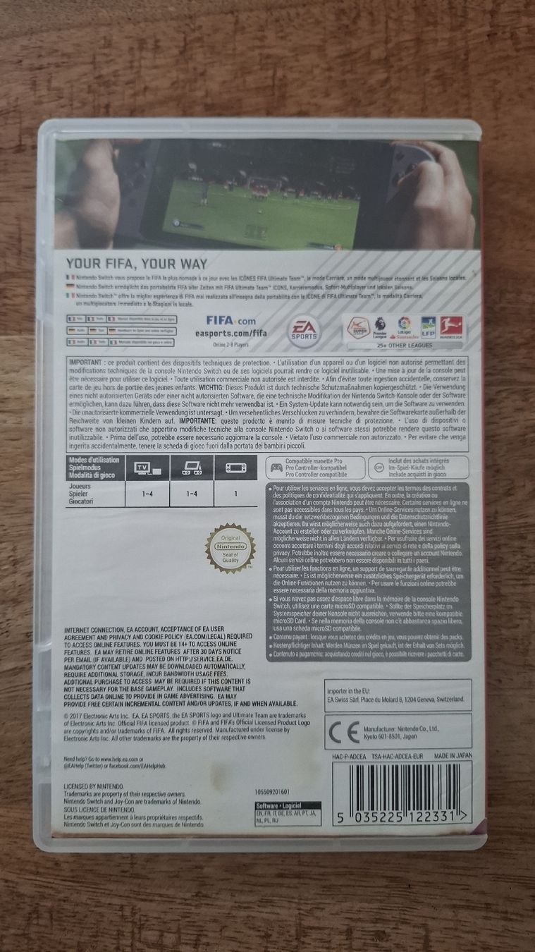 Nintendo Giochi: Nintendo Switch Fifa 18 – Usato da Pfäffikon ZH venduto da dahlia86 1