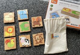 Magnetische Puzzles aus Holz